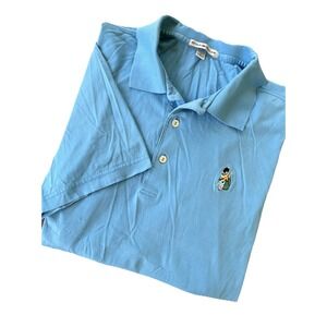 Peter‎ Millar Light Blue Polo Size Large Scotty Golf